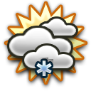 Regenschauer, Schnee, Regen, Stark bewölkt